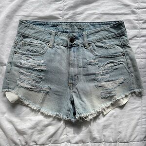 AE High Rise Festival Denim Shorts